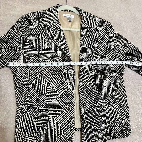 Judith Hart Geometric Women’s Black and White Blazer | Size 14 - Picture 8 of 10